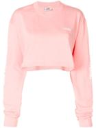 Gcds Cropped Logo Sweatshirt - Pink & Purple