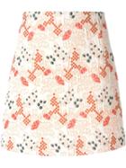 Vanessa Bruno Brocade Mini Skirt, Women's, Size: 36, Nude/neutrals, Cotton/polyamide/polyester