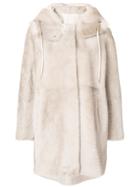 Yves Salomon Fox Fur Coat - White