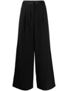 Andrea Ya'aqov Wide Leg Tailored Trousers - Black