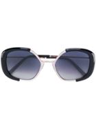 Cutler & Gross Geometric Shaped Sunglasses - Black