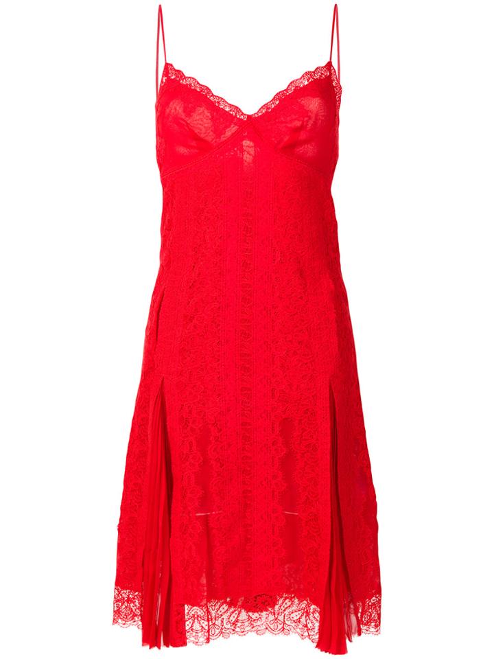 Ermanno Scervino Lace Lingerie Dress - Red
