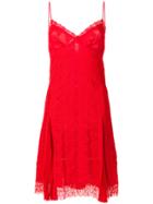 Ermanno Scervino Lace Lingerie Dress - Red
