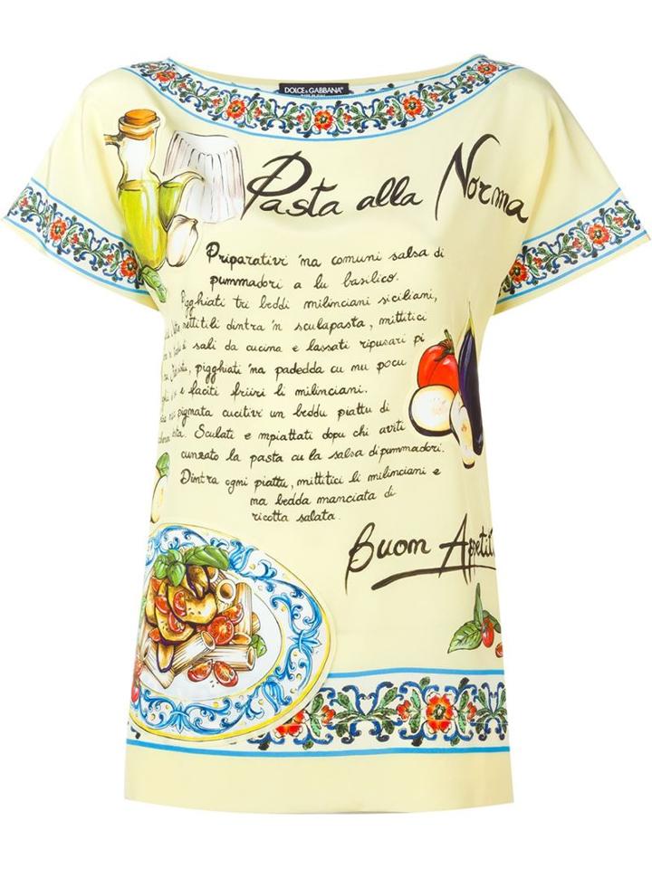 Dolce & Gabbana Pasta Alla Norma Print Top