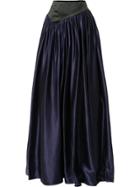 Lanvin Long Satin Skirt - Blue