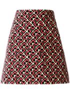 La Doublej Printed Mini Skirt - Black