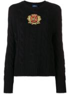 Polo Ralph Lauren Crest Cable-knit Jumper - Black