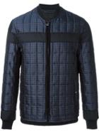 Lanvin Checked Padded Jacket, Men's, Size: 50, Black, Cotton/polyamide/viscose/wool