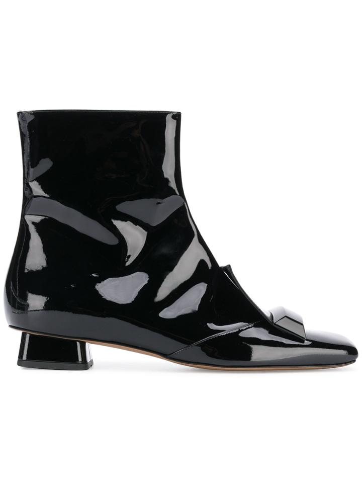 Rayne Geometric Ankle Boots - Black
