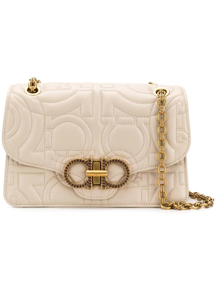 Salvatore Ferragamo Gancini Quilted Bag - Neutrals