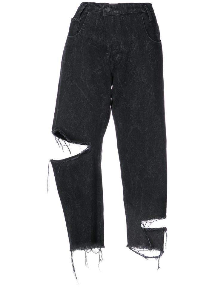 Monse Distressed Cropped Jeans - Unavailable