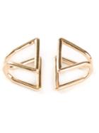 Coops London 18ct Gold Plated Triangle Squeeze On Earrings