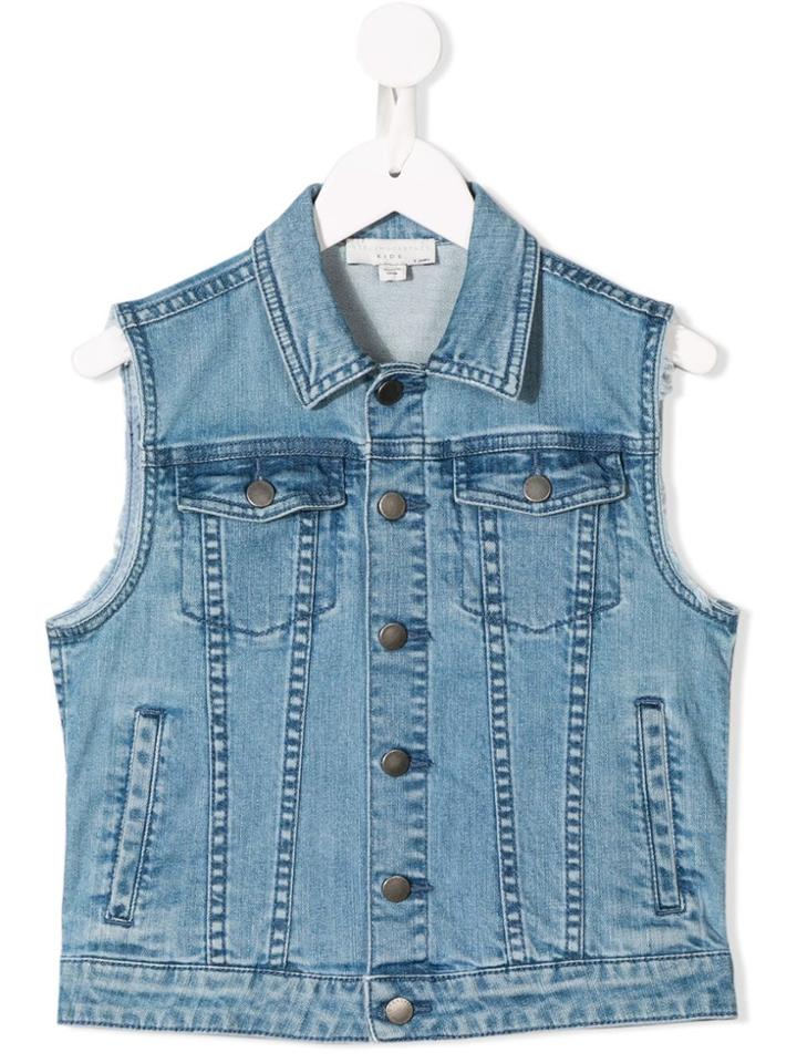 Stella Mccartney Kids Sleeveless Denim Jacket - Blue
