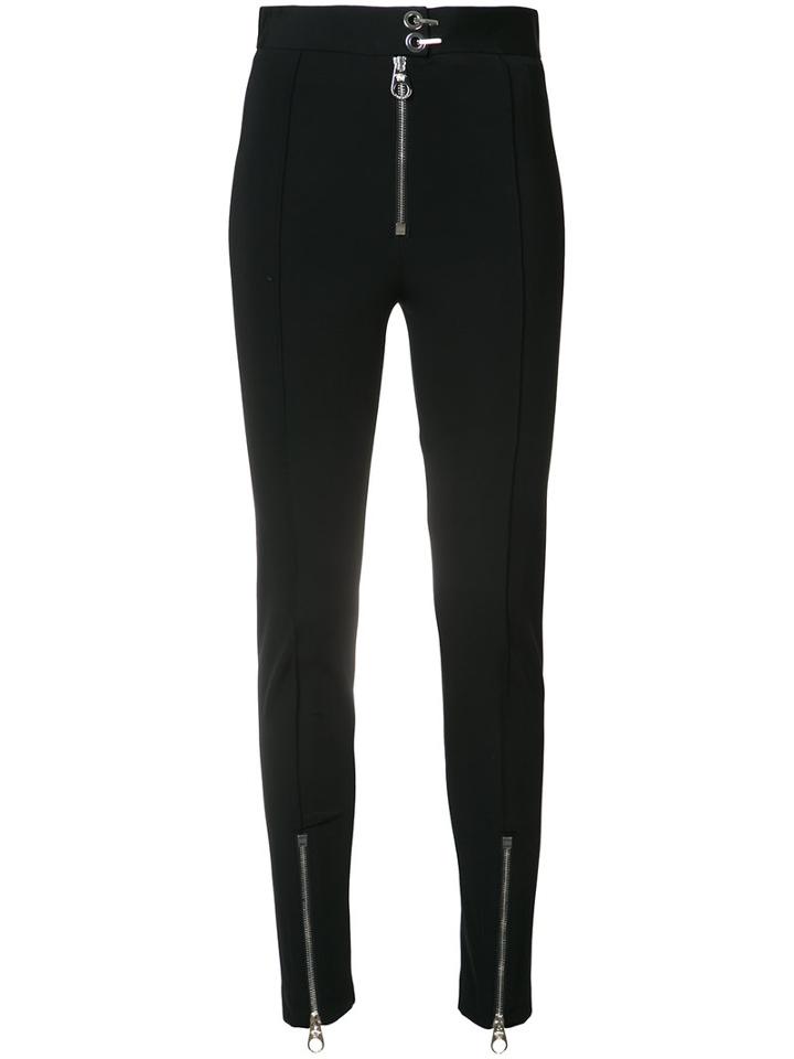 Versace - Curve Stretch Trousers - Women - Spandex/elastane/viscose - 40, Black, Spandex/elastane/viscose