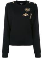 Embellished Sweatshirt - Women - Cotton/polyester - 42, Black, Cotton/polyester, Just Cavalli