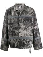 Daily Paper Gafi Tie-dye Print Jacket - Grey