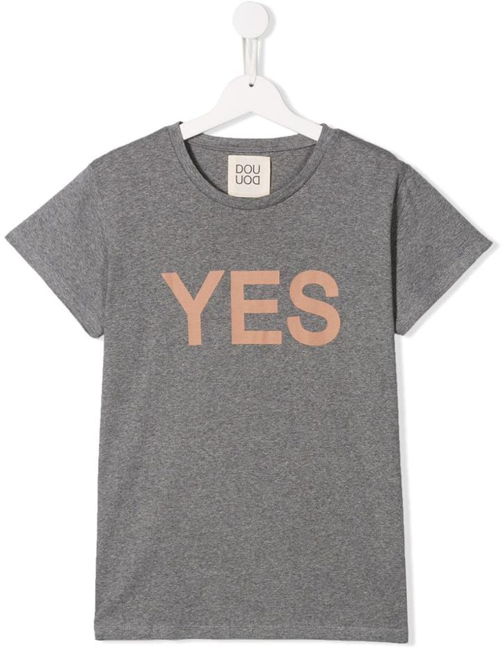 Douuod Kids Grey Yes T-shirt