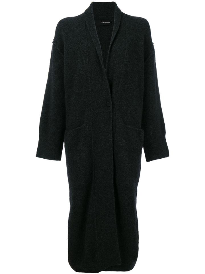 Isabel Benenato Buttoned Cardi-coat - Black