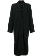 Isabel Benenato Buttoned Cardi-coat - Black