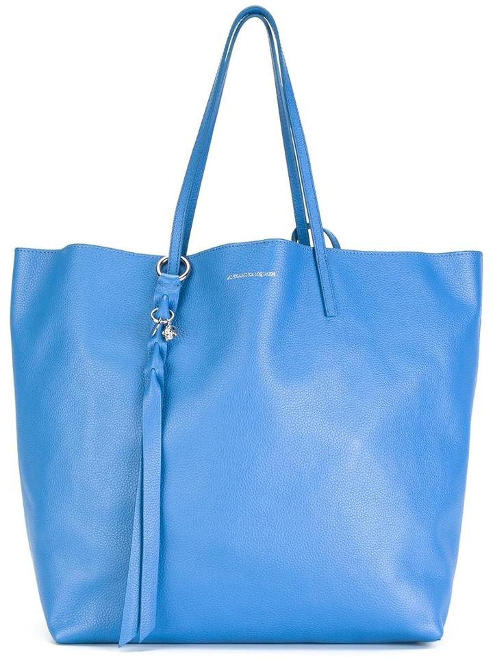 Alexander Mcqueen Skull Shopper Tote, Women's, Blue, Leather