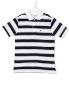Lacoste Kids Teen Striped Polo Shirt - White