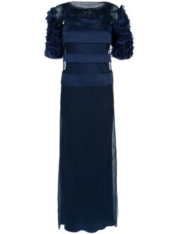 Gloria Coelho Panelled Gown - Blue