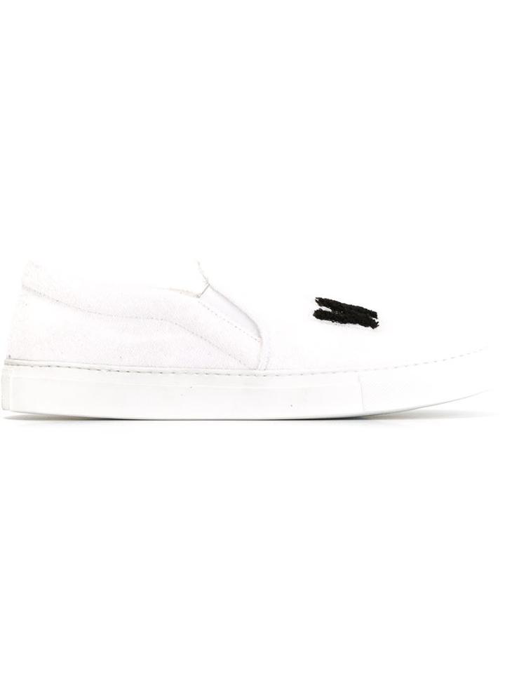 Joshua Sanders We Love Patch Slip-on Sneakers