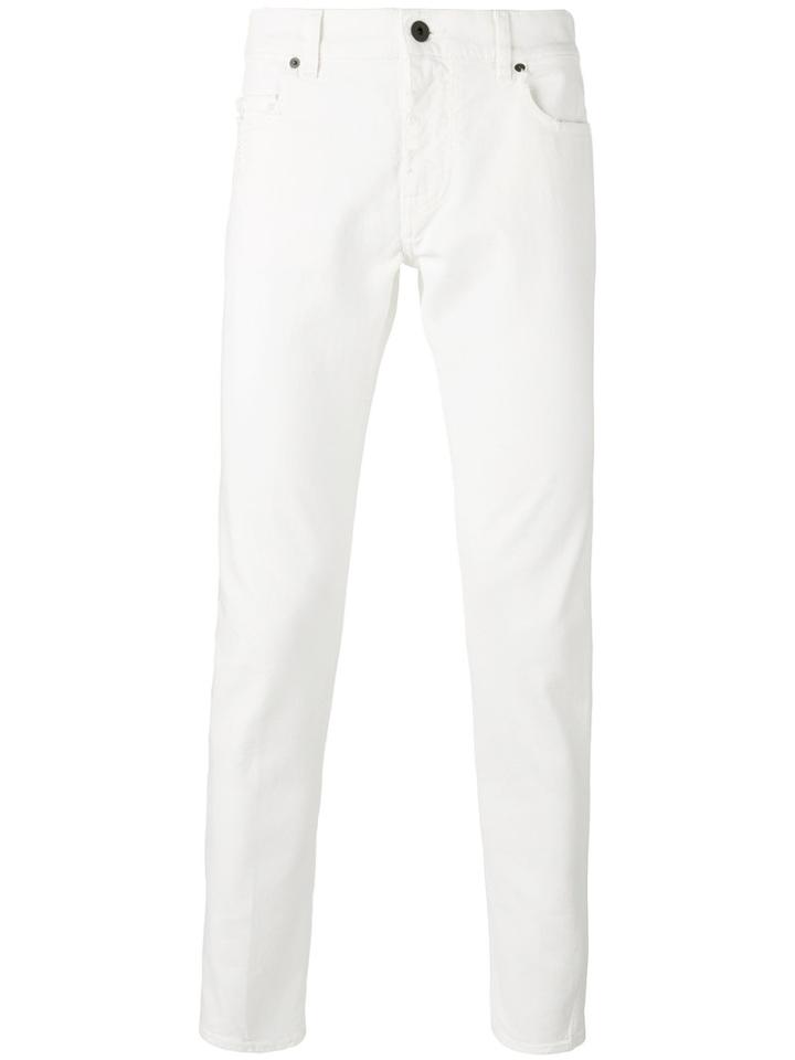Pence - Slim Fit Jeans - Men - Cotton/spandex/elastane - 34, White, Cotton/spandex/elastane