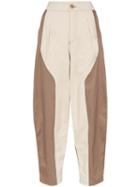 See By Chloé Two-tone Cropped Trousers - 109 - Neutrals