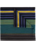 Striped Scarf, Men's, Wool/silk, Paul Smith