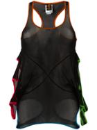 Jean Paul Gaultier Vintage Soleil Trimmed Mesh Top - Black