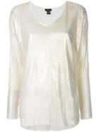 Avant Toi Raw Hem Metallic Tee