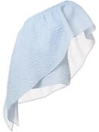 Rosie Assoulin One-shoulder Ruffle Top, Women's, Size: Medium, Blue, Silk/cotton/polyamide