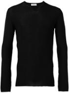 Isabel Benenato - Drop Neck Jumper - Men - Cotton - S, Black, Cotton