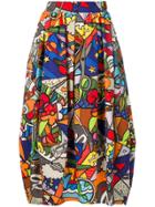Ultràchic Printed Balloon Skirt - Multicolour