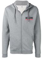 Moschino Chest Logo Zip Hoodie - Grey