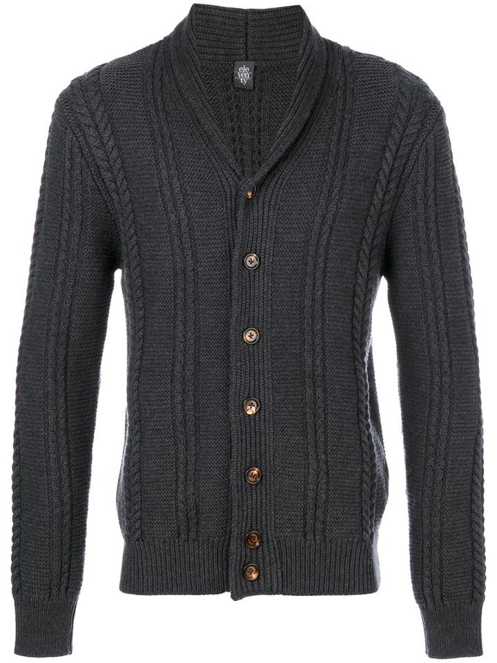 Eleventy - V Neck Cardigan - Men - Virgin Wool - M, Grey, Virgin Wool