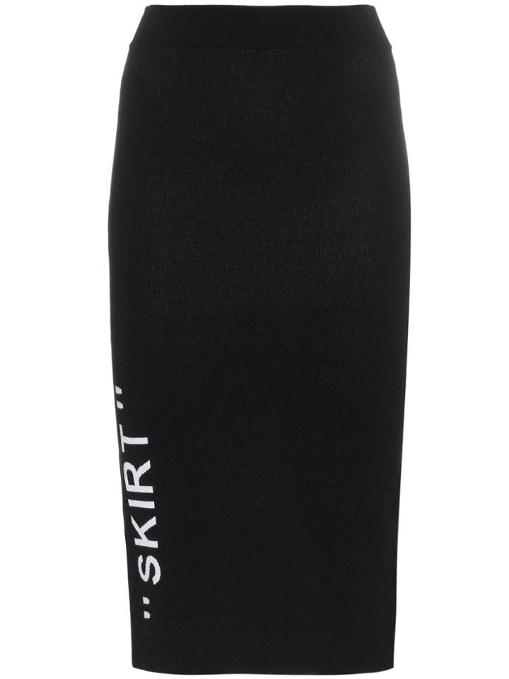 Off-white High-waisted Pencil Skirt - Black
