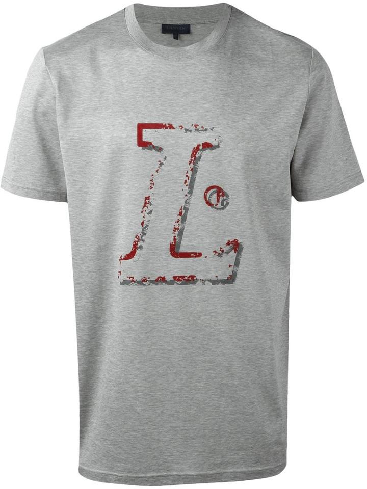 Lanvin - 'l' T-shirt - Men - Cotton/polyamide - S, Grey, Cotton/polyamide