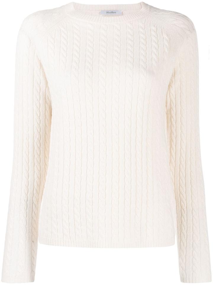 Max Mara Cable-knit Jumper - White