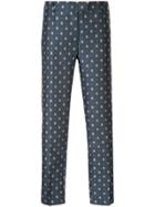 Paul & Joe Floral Print Cropped Trousers - Blue