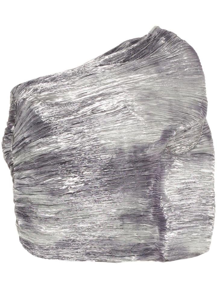 Rosie Assoulin Rosie Cocoon Top 1shldr - Metallic