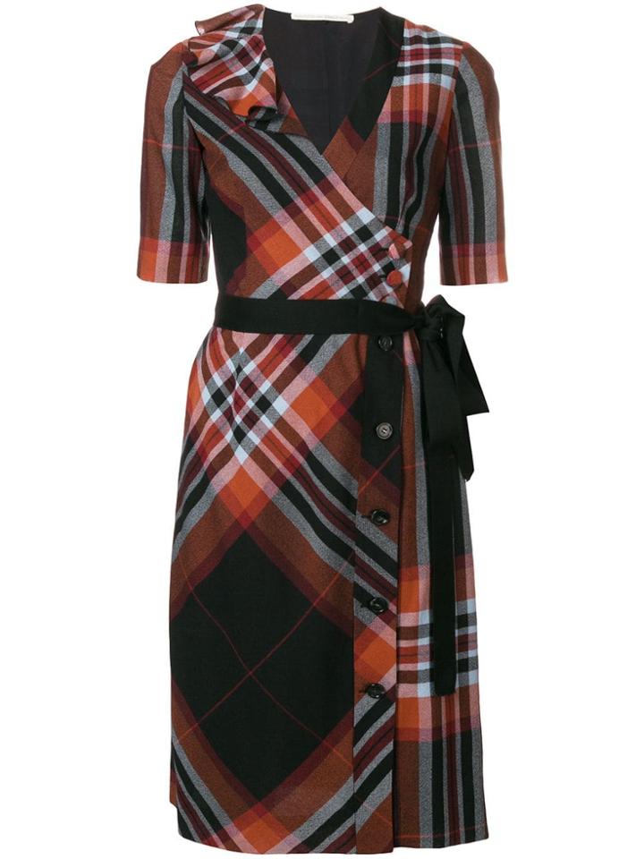 Marco De Vincenzo Checkered Shirt Dress - Black