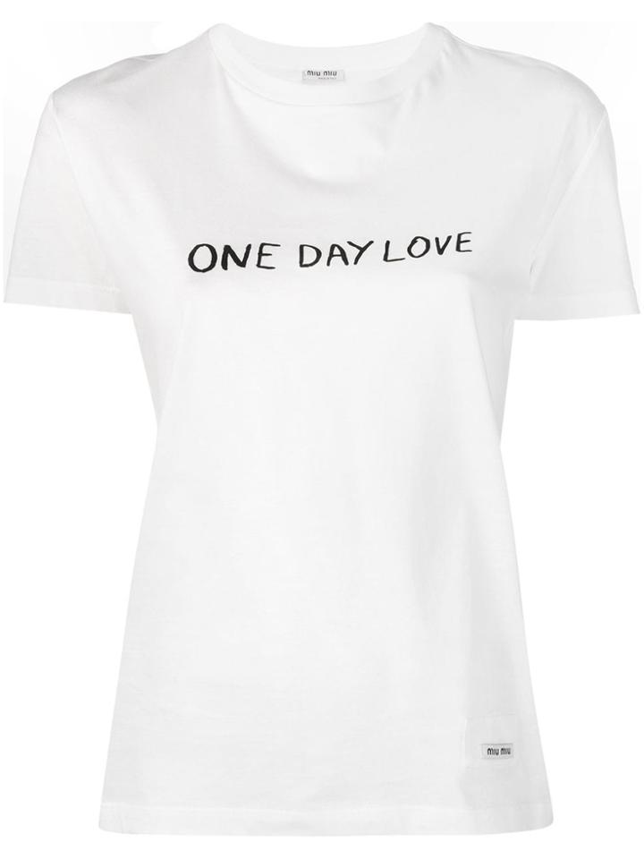 Miu Miu One Day Love T-shirt - White