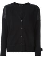 Twin-set Pompom Detail Loose-fit Cardigan, Women's, Size: Large, Black, Silk/cashmere/wool