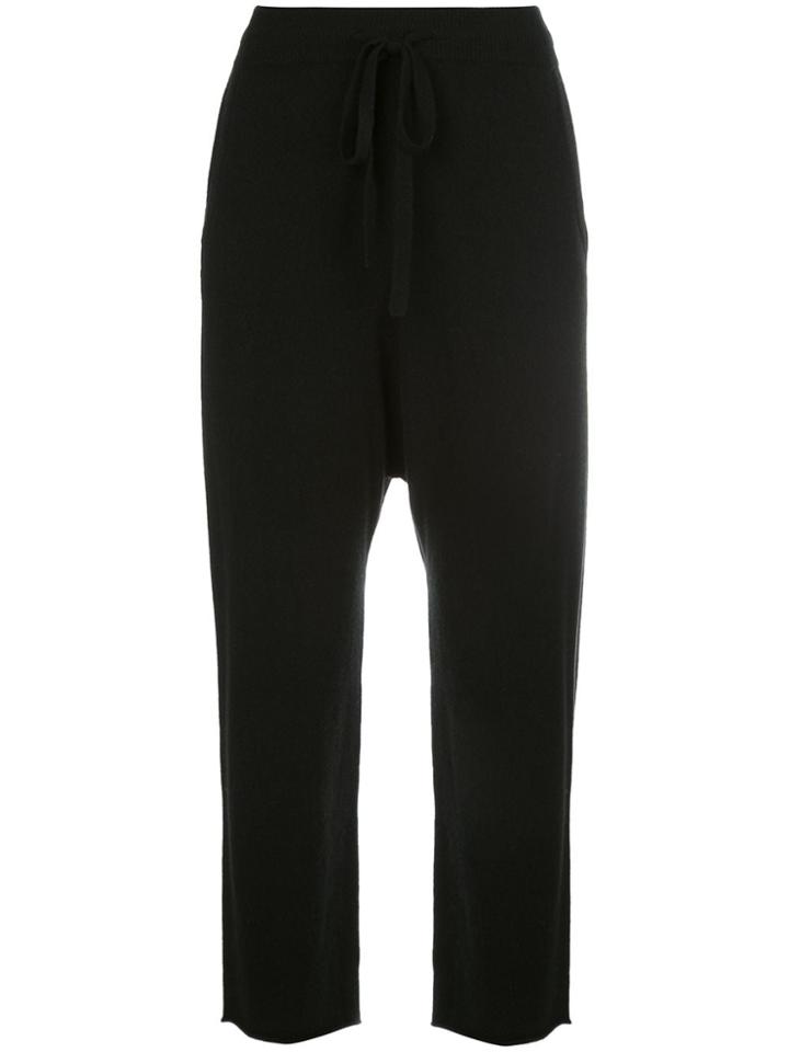 Nili Lotan Paris Cropped Track Pants - Black