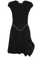 Esteban Cortazar Asymmetric Mini Dress - Black