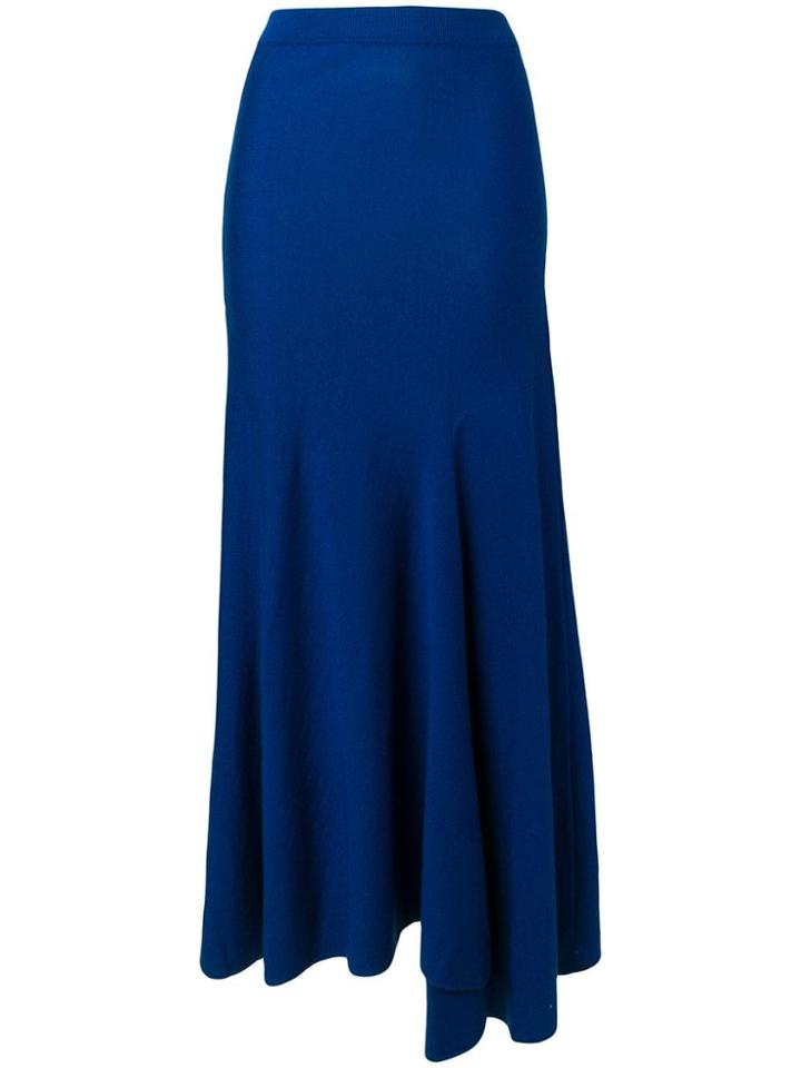 Ports 1961 Long Asymmetric Skirt - Blue