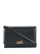 Hermès Pre-owned 1986 Horse Logo Shoulder Bag - Blue