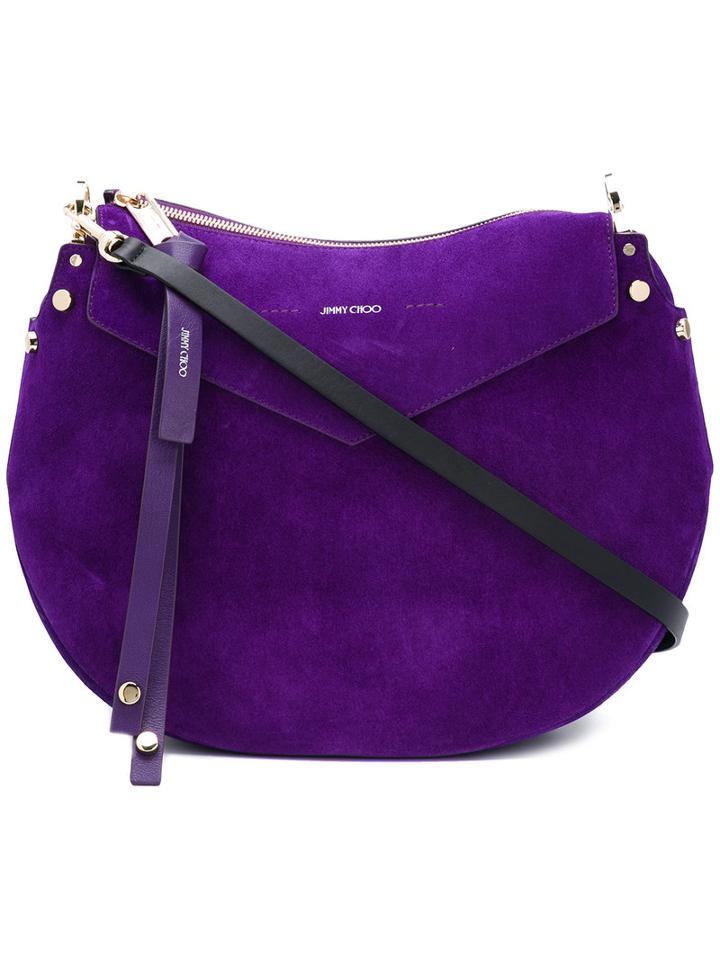 Jimmy Choo 'artie' Shoulder Bag, Women's, Pink/purple, Leather/suede